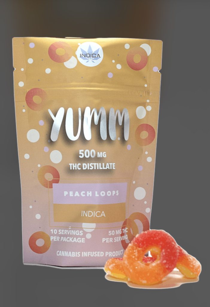 Yumm-Peach Loops 500mg Sativa or Indica