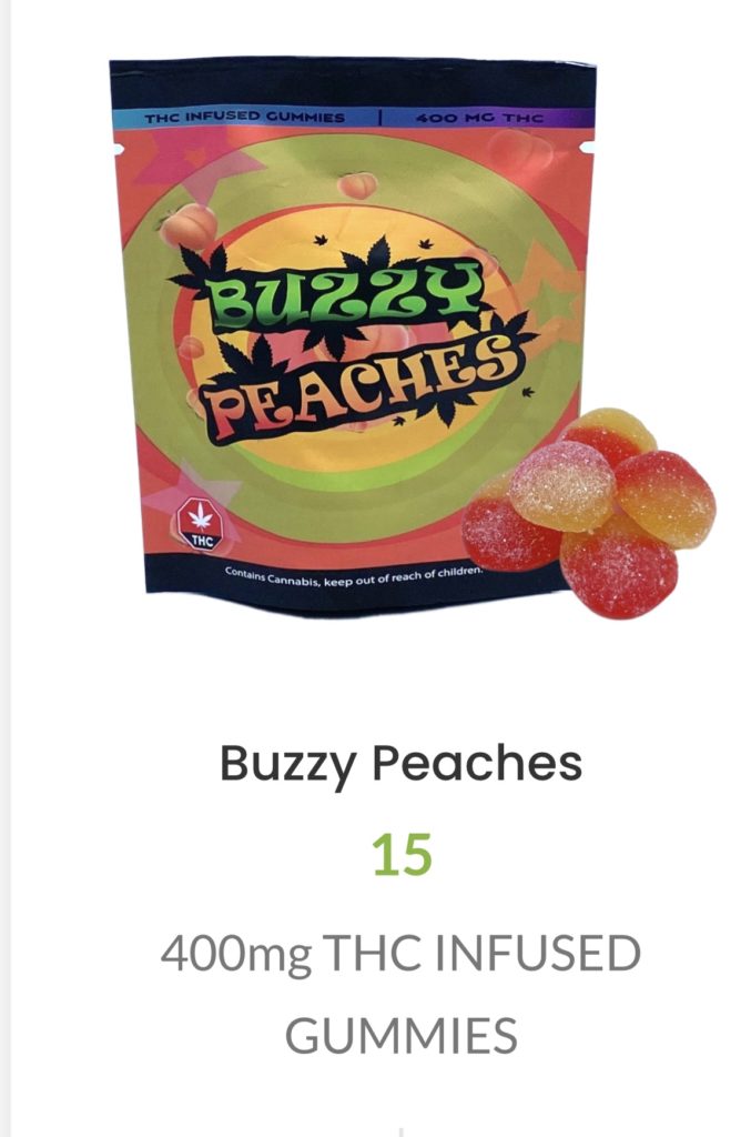 *New* Buzzy Peaches Gummies 400mg $15 each or 4 for $55